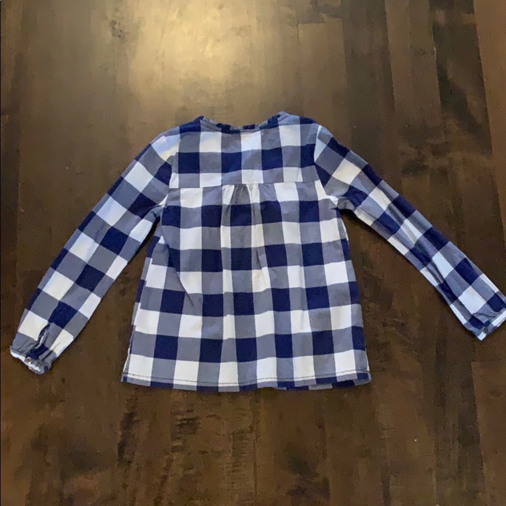 Carter’s blue and white Buffalo check blouse - Picture 2 of 2